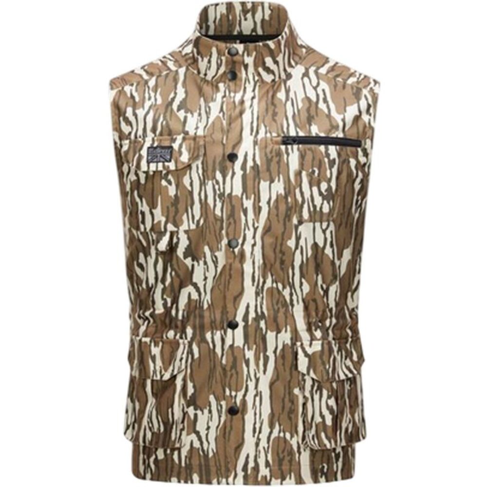 Diem Mens Camo Multi Pocket Vest / Sandy